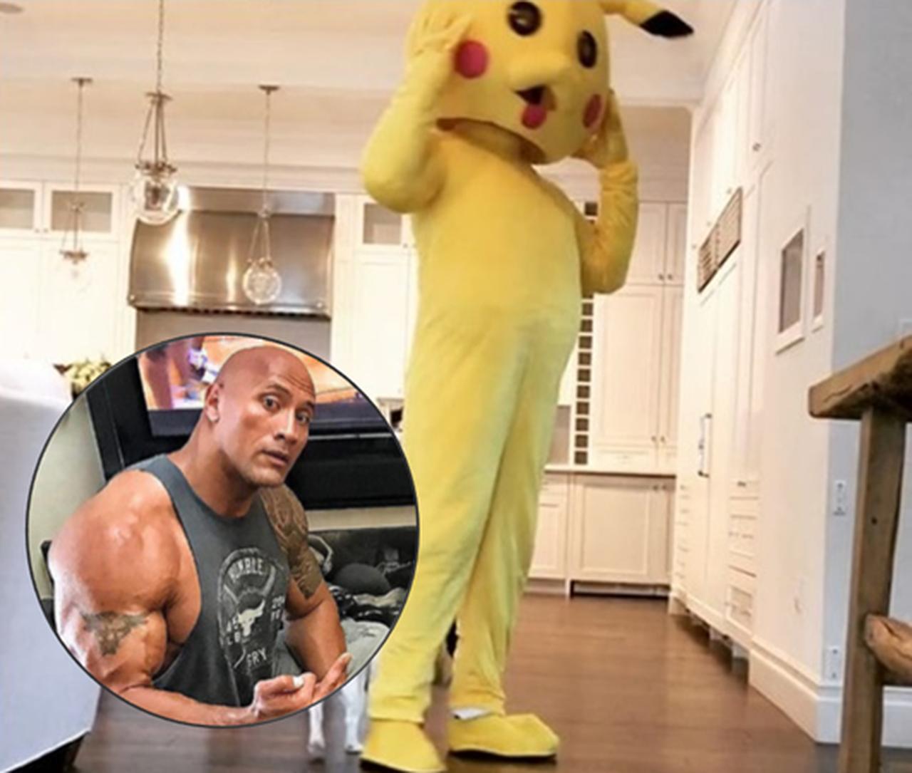 ドウェイン・ジョンソン、イースターで娘のためにピカチュウに変身も「怖い」の声