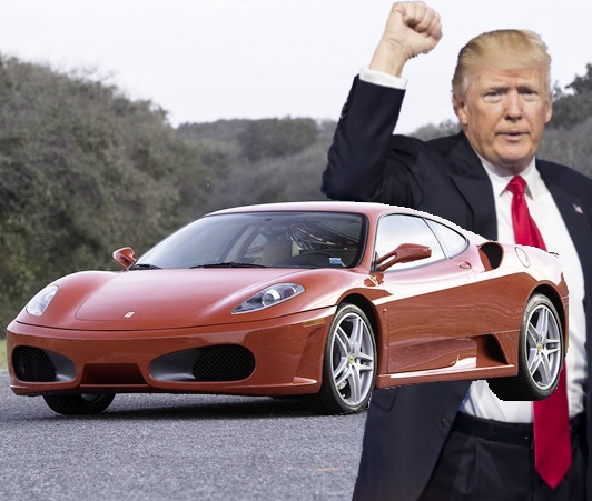 ドナルド・トランプ大統領のフェラーリ、希望落札価格に達せず