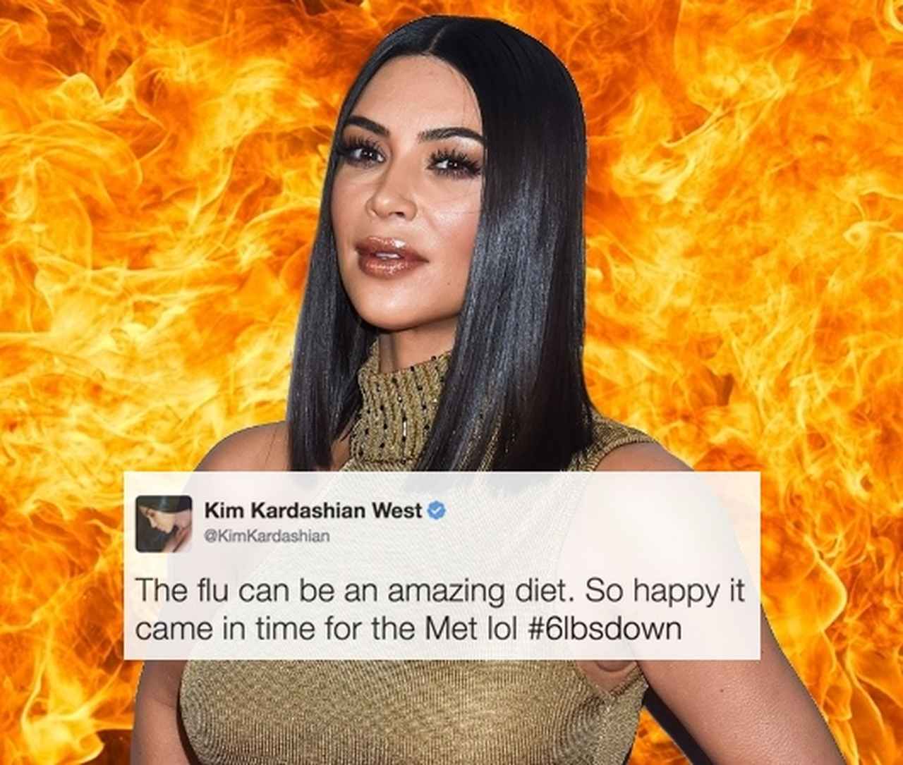 キム・カーダシアン、「インフルエンザは最高のダイエット」発言で炎上