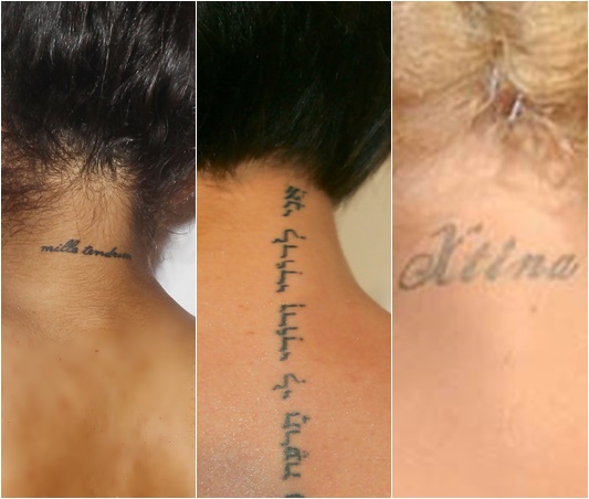 アリアナ、アルバ、ヴァネッサ…女性セレブたちのうなじタトゥー集