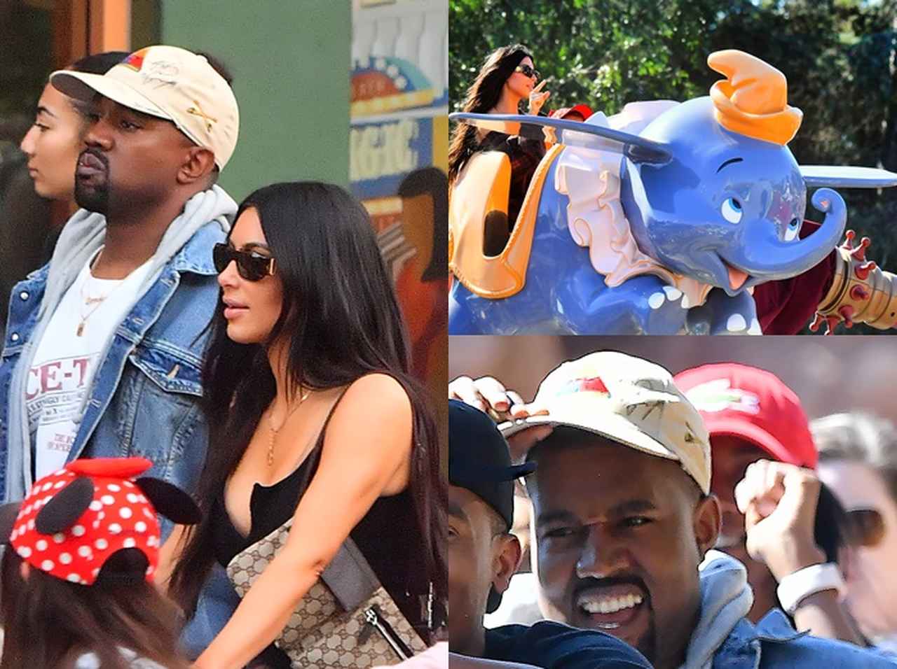 3ヵ月ぶりの2ショット、不仲説流れたカニエ＆キム夫婦は家族仲良くディズニーランドへ