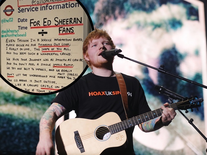 エド・シーラン英公演ファンに駅係員がたむけた言葉が秀逸