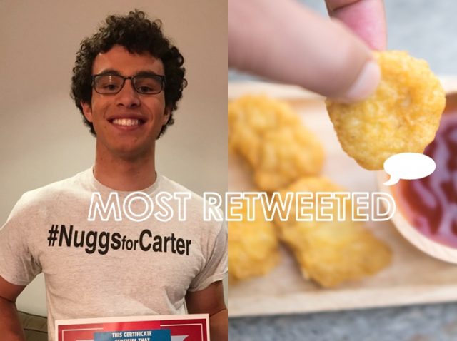 ナゲットを愛する16歳のツイートが「ツイッター最多RT」に！前1位のセレブも反応