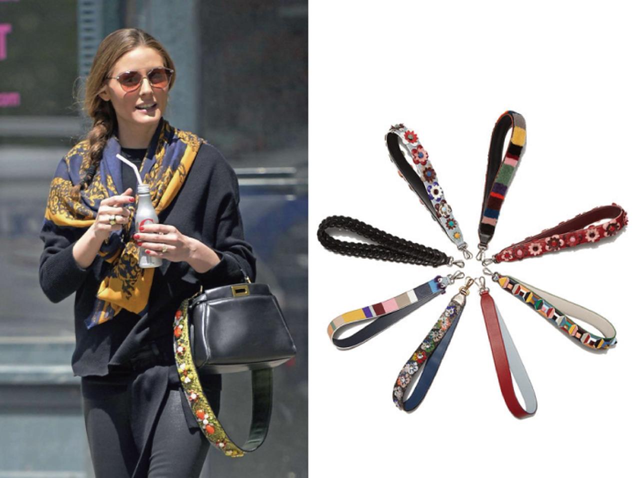 ストラップ人気は続行中!オリヴィア・パレルモ、ビジューストラップをつけてお出かけ