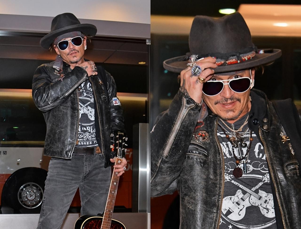 ジョニー・デップ、13度目来日のお供は見慣れないアレ