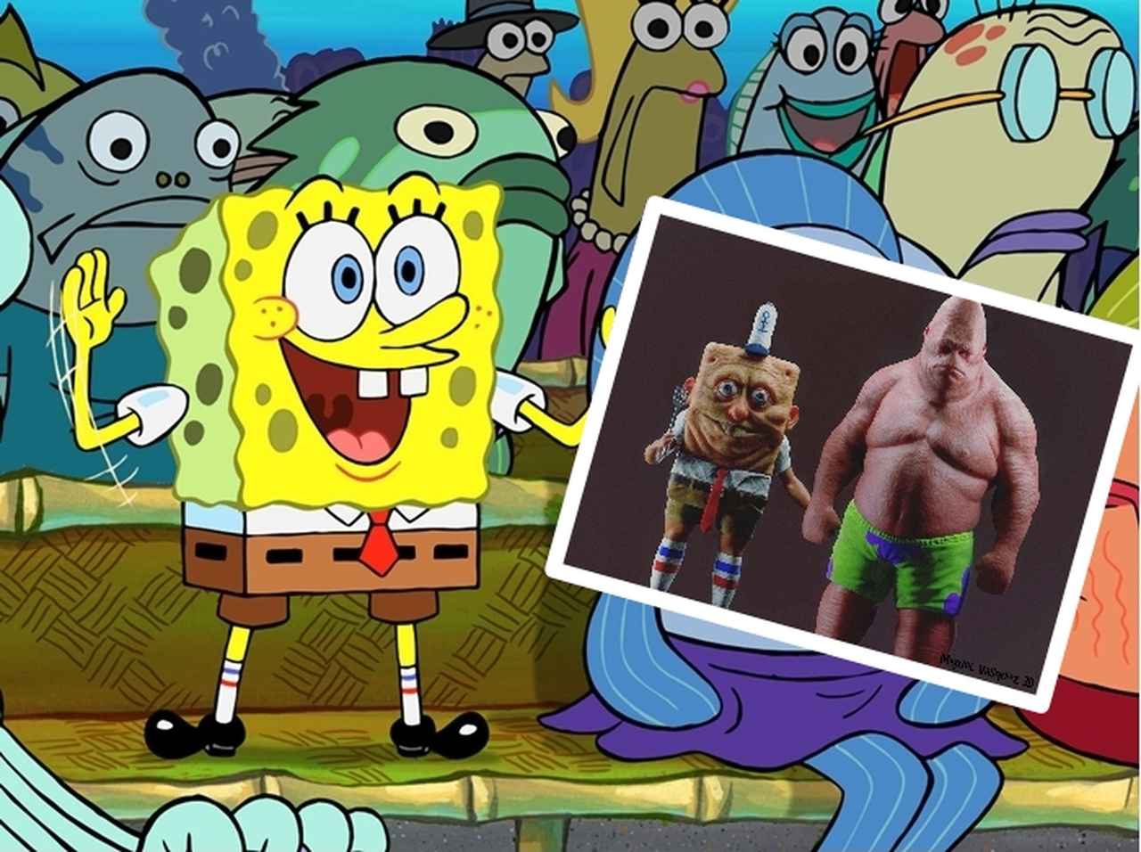 【閲覧注意】スポンジ・ボブが人間になった姿が完全にホラー