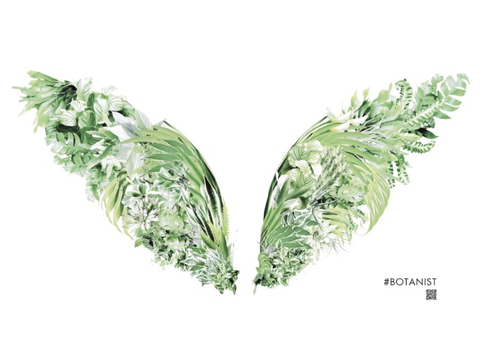 ボタニカルな天使の羽根が、原宿表参道の壁に期間限定で現れる!
