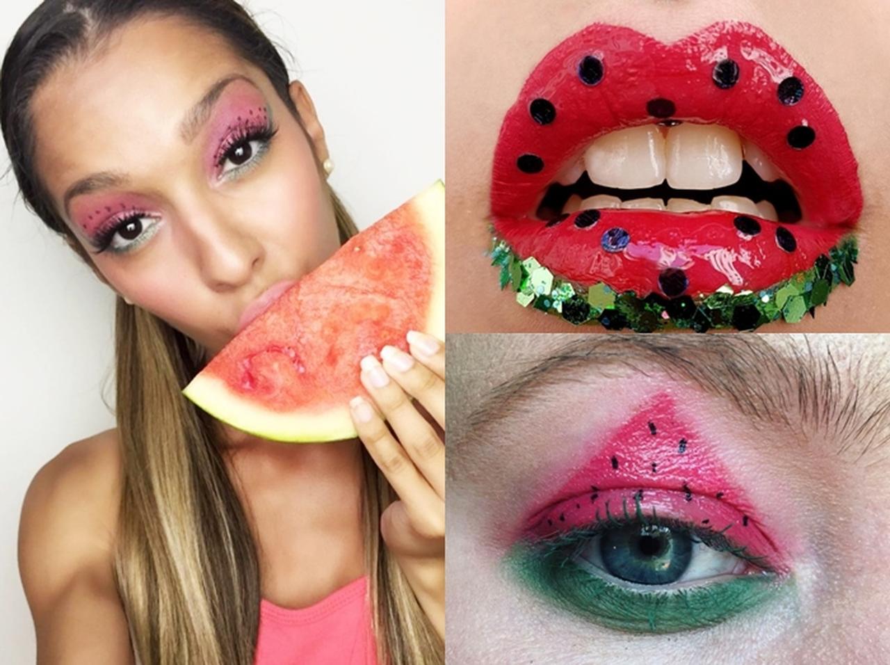 夏はすぐそこ!海外女子の間でまさかの「すいかメイク」がフィーバー中