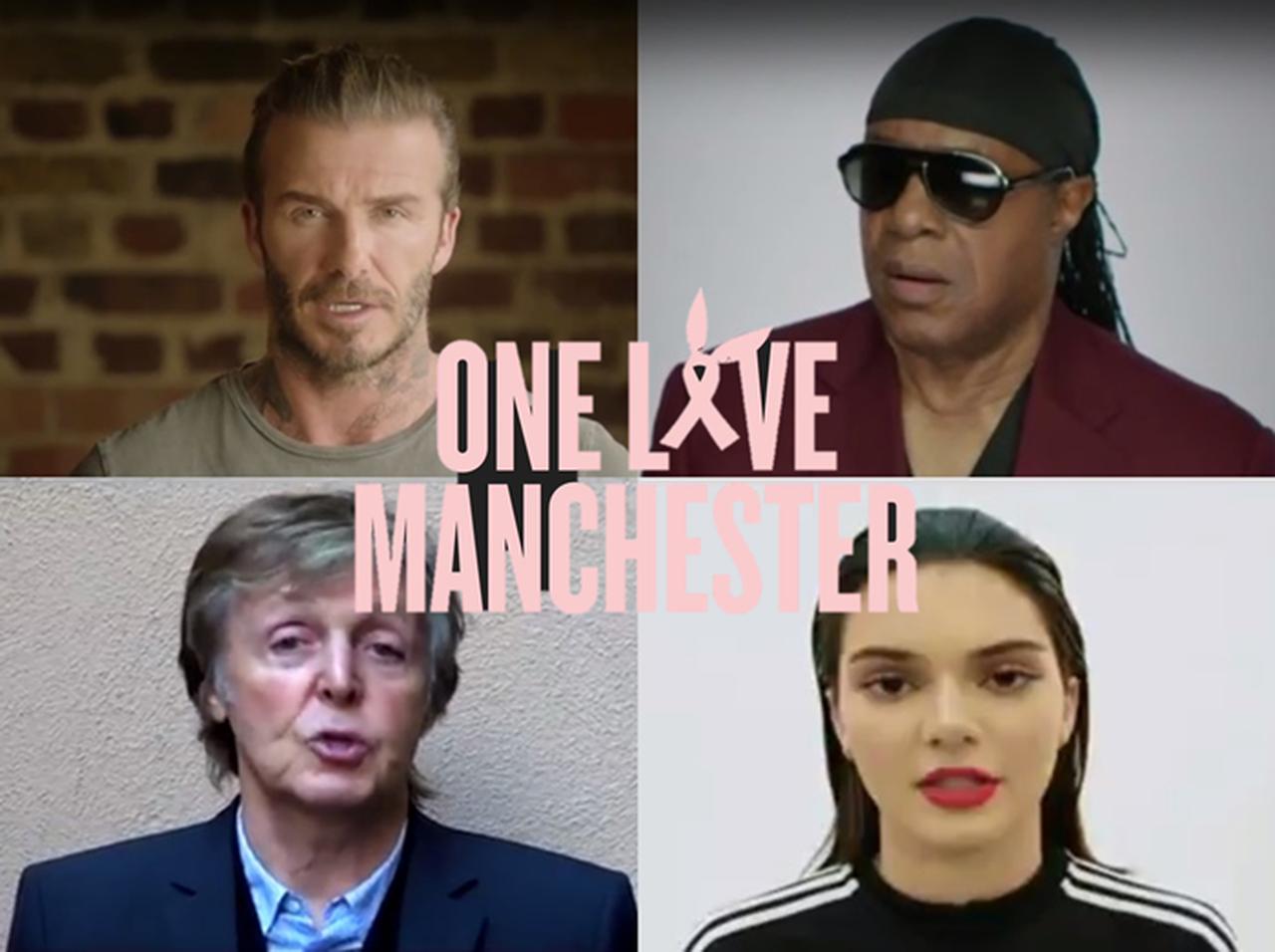 アリアナ英マンチェスター慈善公演、ビデオレターにベッカム、ケンダルら豪華ゲストが登場