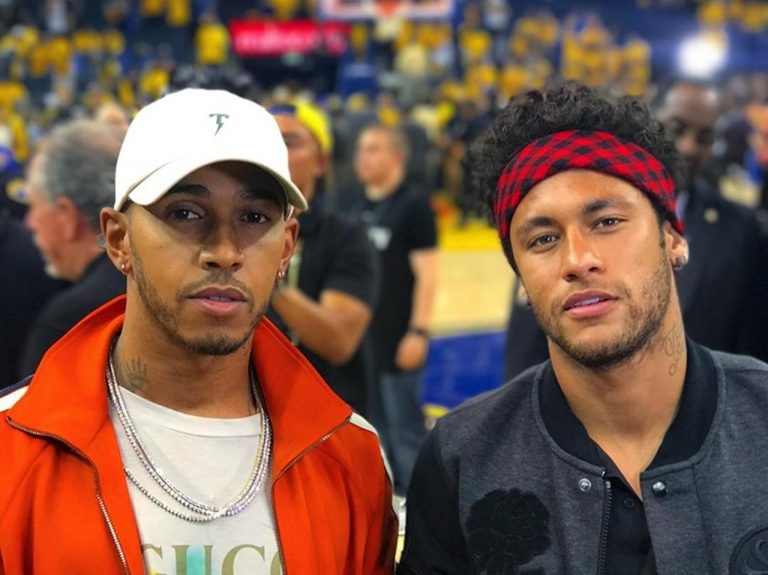 サッカー界＆F1界のイケメン、ネイマールとルイス・ハミルトンがNBAファイナル観戦