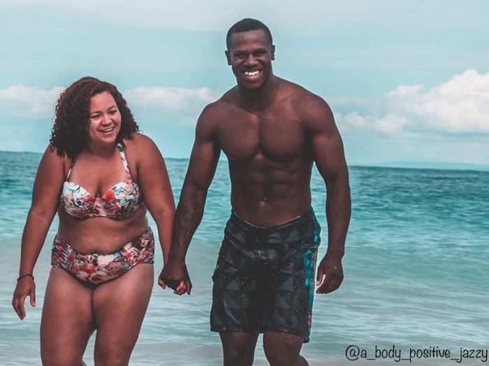 体形が違うカップルのボディポジティヴな写真がシェア8万回