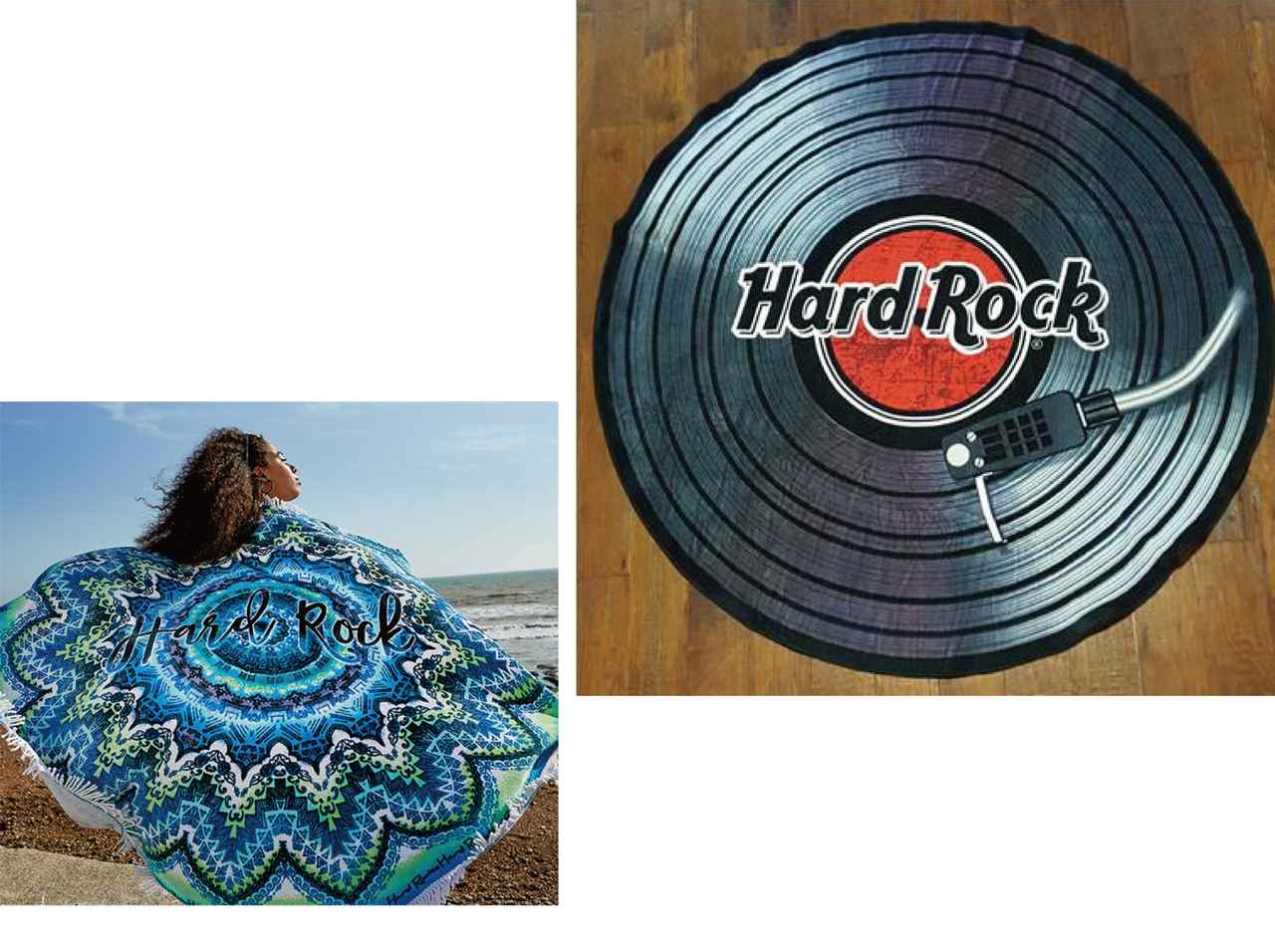 レコードのラウンド・タオル！「ハードロックカフェ」のキャンペーン