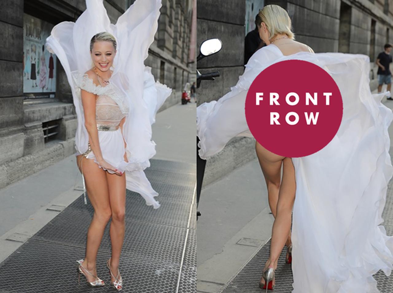 有名ファッション編集長のひ孫、マリリン・モンロー風の「チラリ」に挑戦するも…