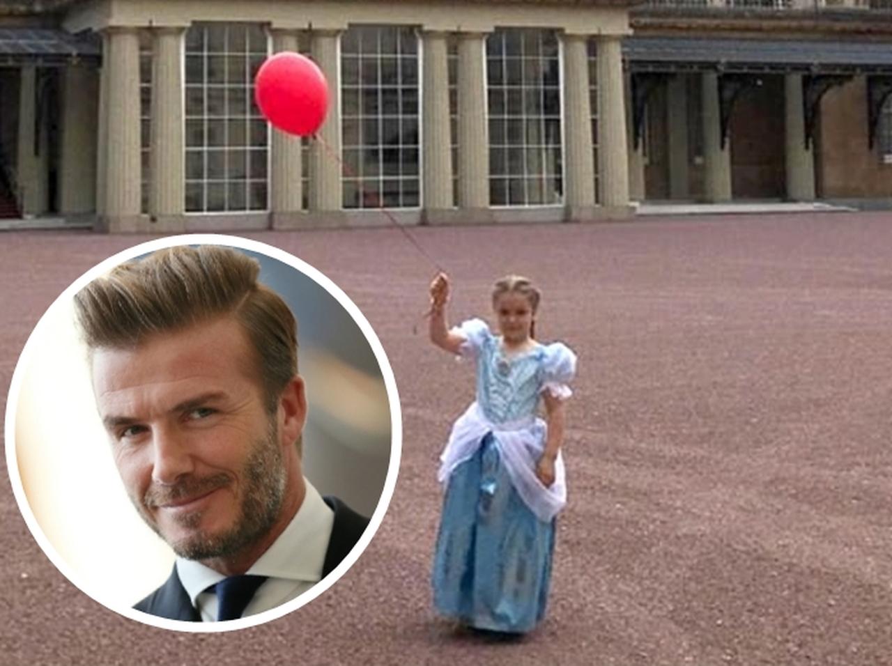 ベッカムの長女ハーパー、『アナ雪』コスプレでバッキンガム宮殿を訪問