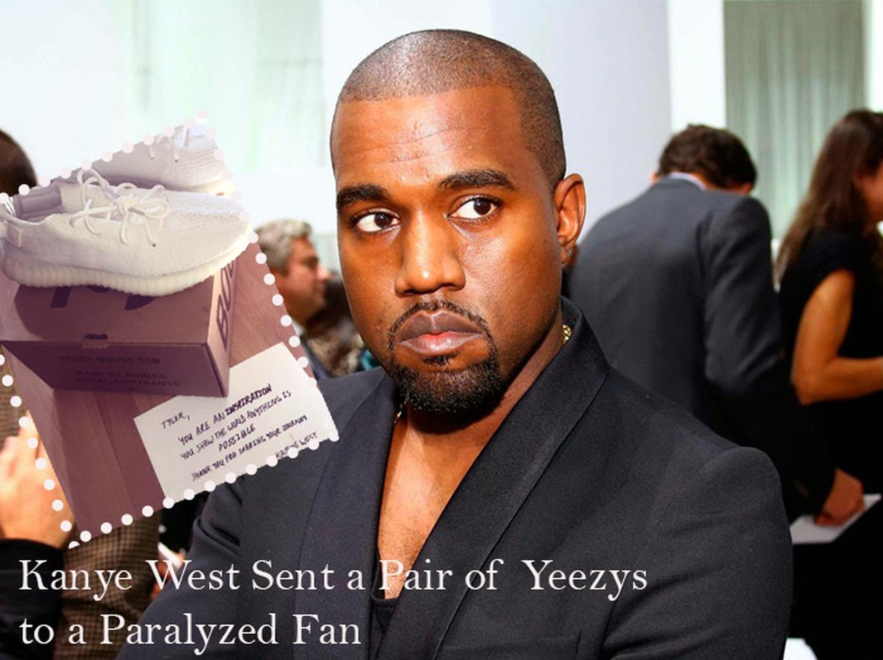 ラッパーのカニエ・ウェストが下半身麻痺のファンにスニーカーを贈った理由とは