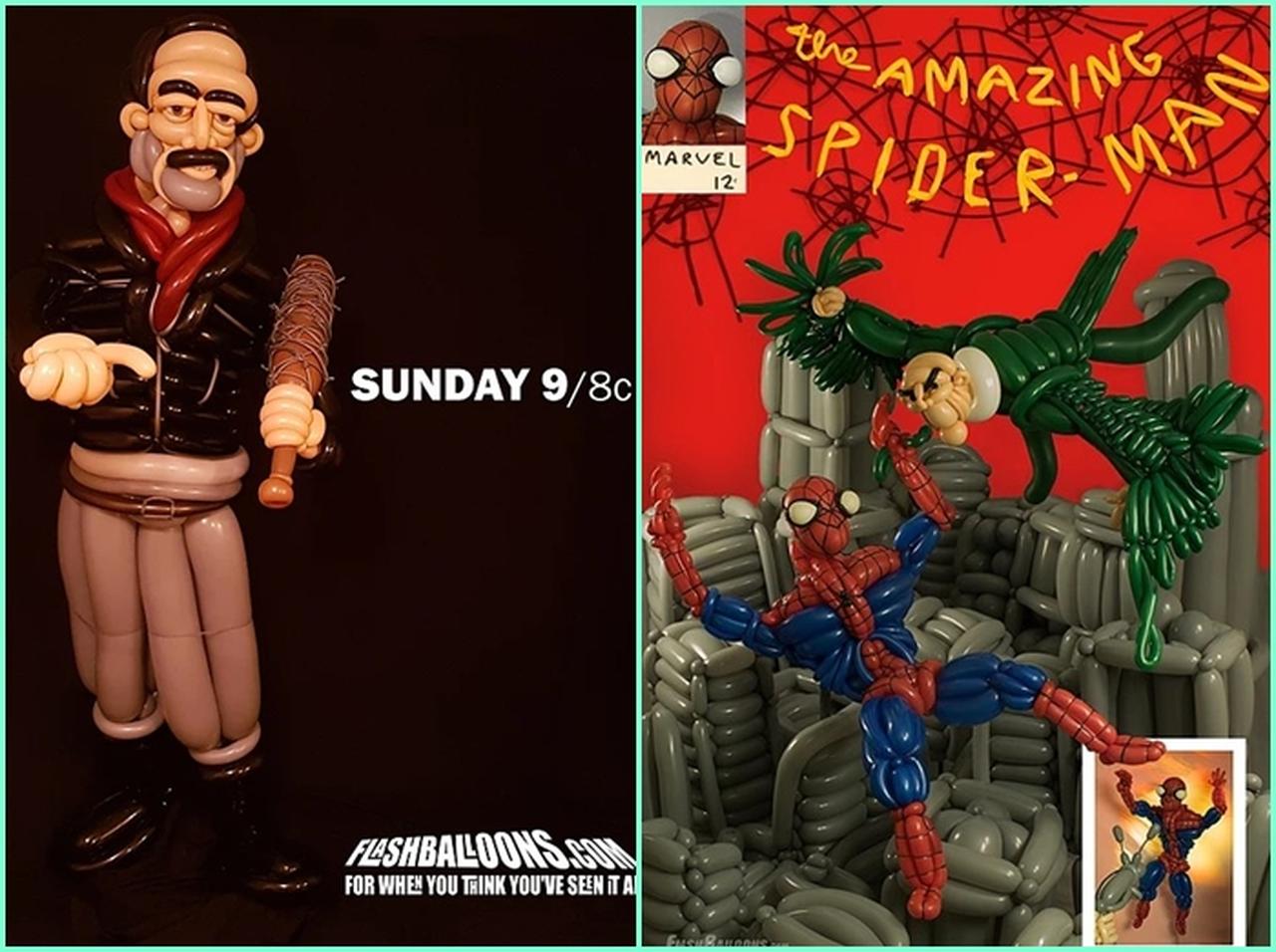 スパイダーマンやウォーキング・デッドも！本気のバルーンアートがすごすぎる！