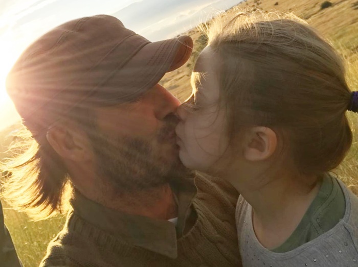 42歳父デヴィッド・ベッカム、「5歳娘とのキス」騒動に反論