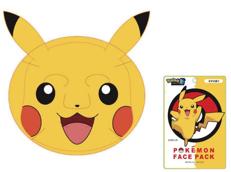 ポケモン柄のフェイスパック、でたー！