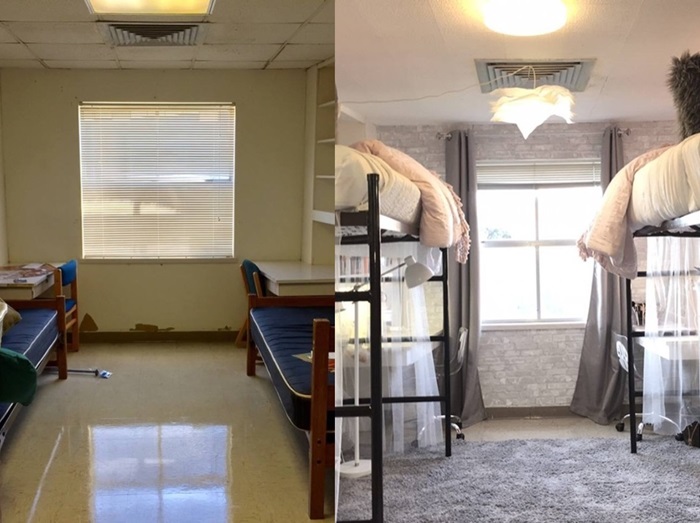 全部DIY!寮の部屋を見事にリフォームした部屋が可愛すぎる