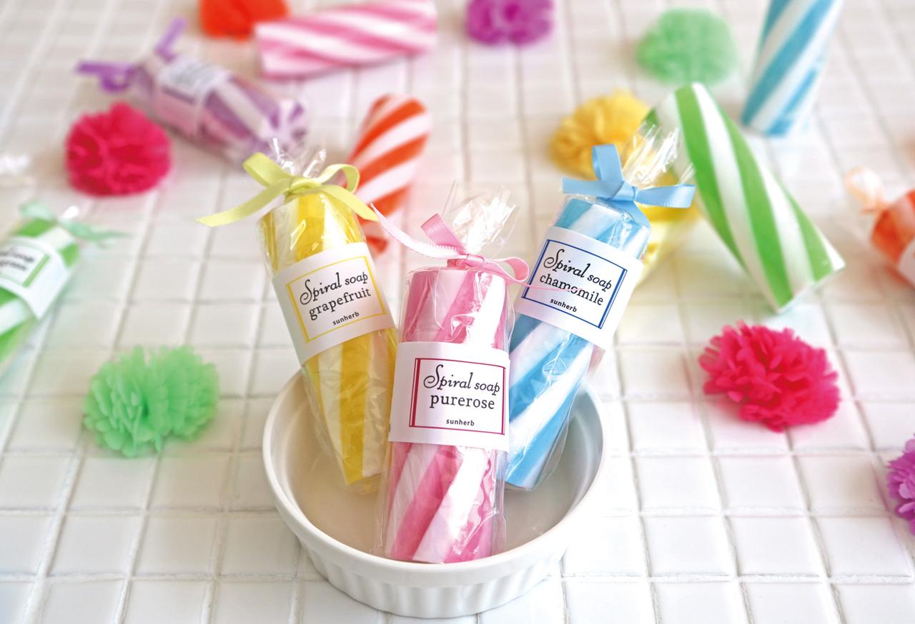 キャンディのようなソープで、バスタイムを楽しく