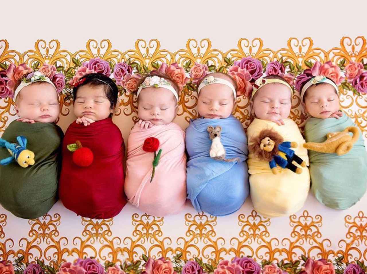 ディズニープリンセスがテーマの「ニューボーンフォト」が悶絶級の可愛さ！