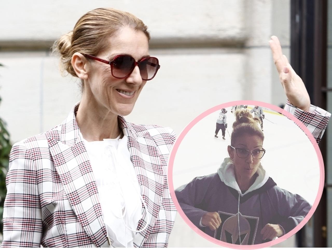 セリーヌ・ディオン、息子のホッケーの試合で踊りまくる