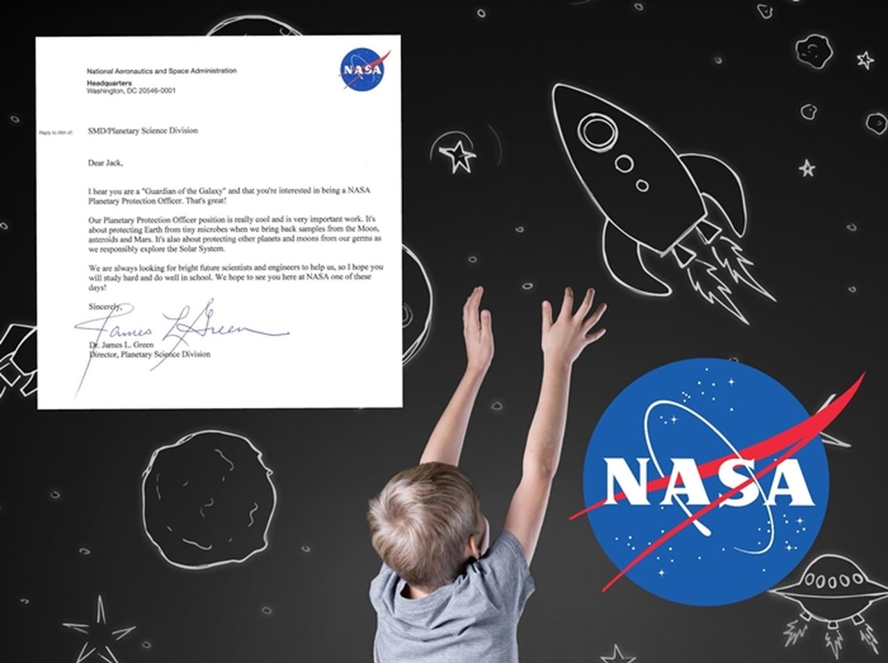 9歳の少年がNASAの仕事に応募したら返事が来た!その内容が素敵すぎる