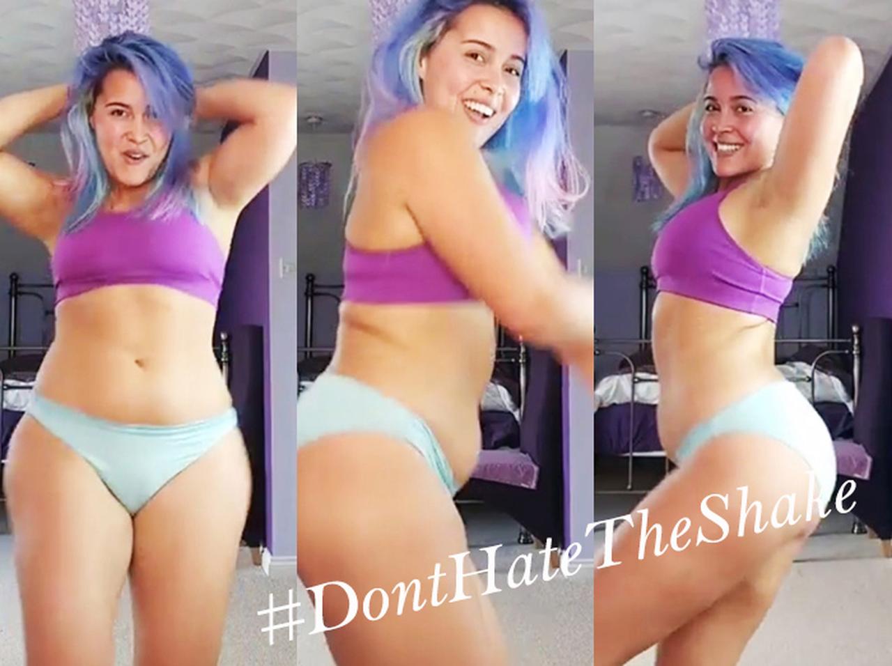 ぷるぷる揺れるぜい肉を自慢!「体型批判」に立ち向かうダンスチャレンジが話題