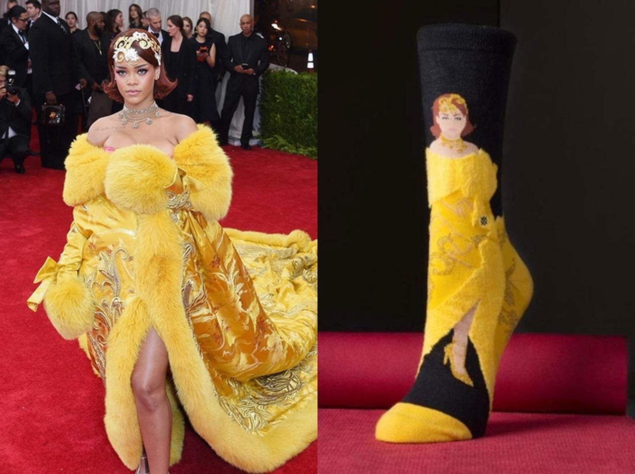 記憶に残るファッションを再現!リアーナの新靴下コレクションがもはや芸術の域