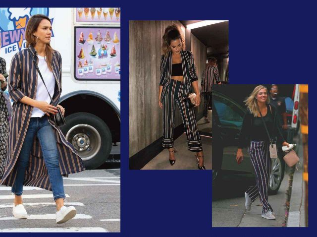 この秋セレブは、タータンチェックより、断然秋色ストライプ！