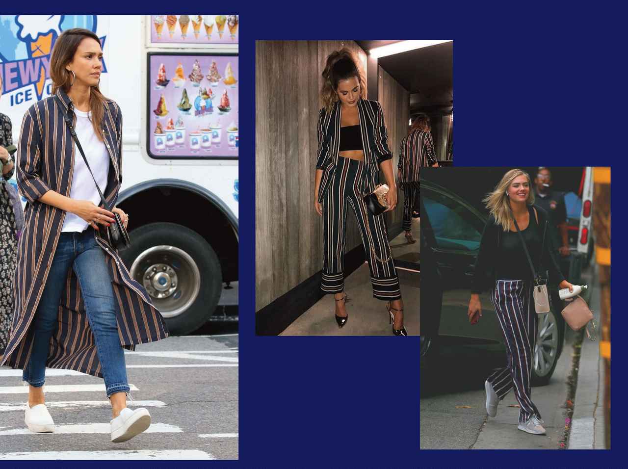 この秋セレブは、タータンチェックより、断然秋色ストライプ！