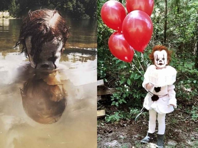 トラウマ必至のホラー映画『IT』のピエロに変装した3歳の男の子が恐すぎ