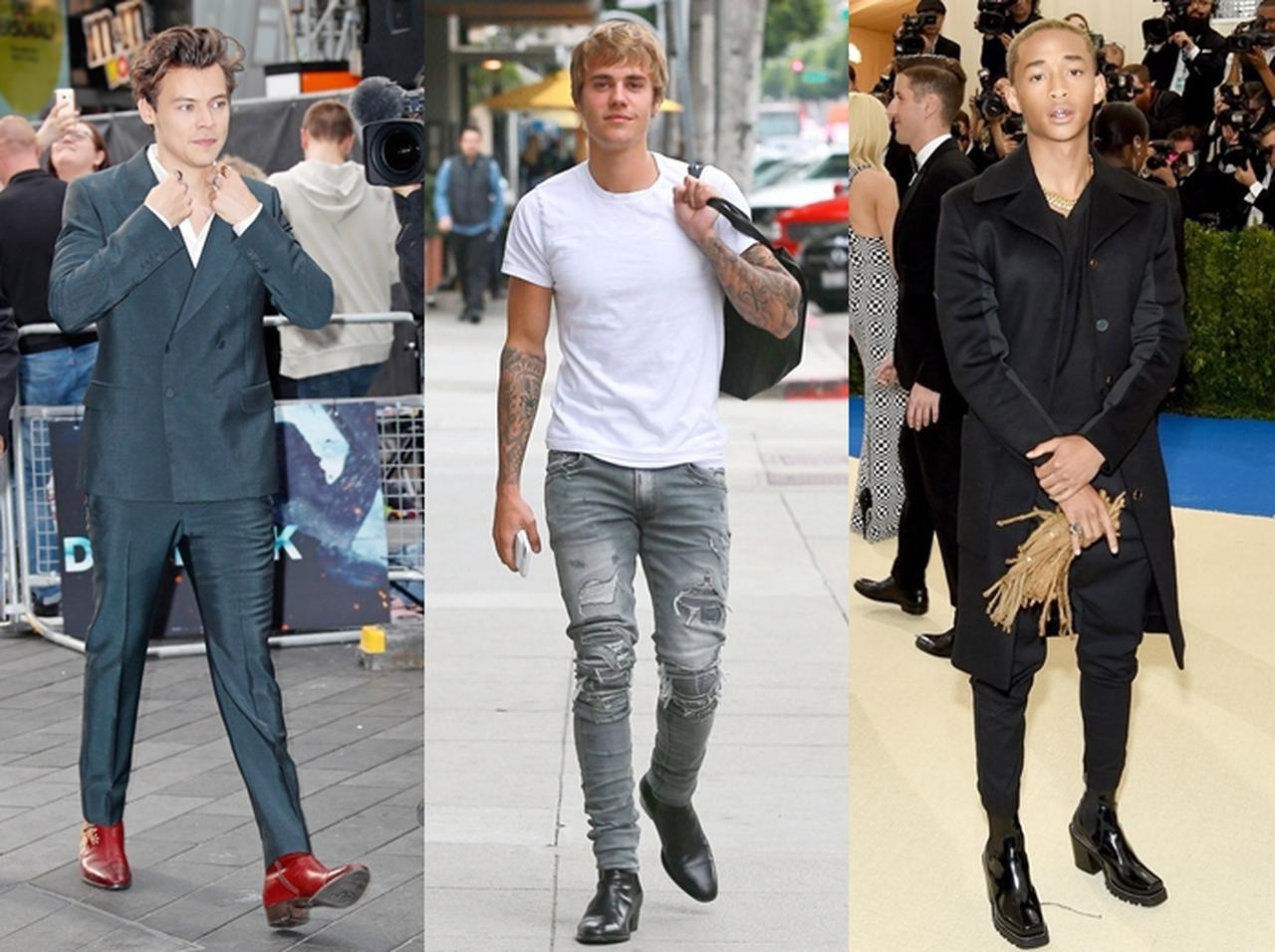 ジャスティンやハリーも！若手メンズセレブの間でヒールのついた靴が流行中