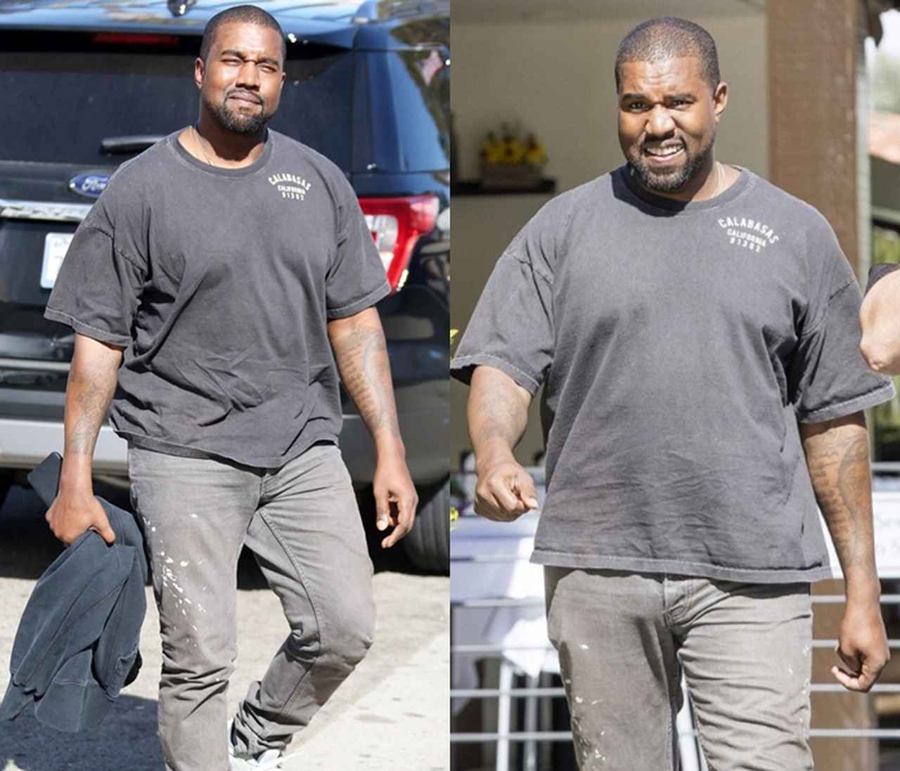 最近少しふっくらしたカニエ・ウェストが体形批判の的に！でも本人は幸せそう