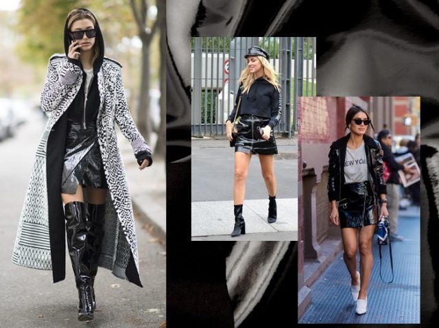 綺麗な光沢がカギ！海外セレブはグラムな「パテントレザー」に夢中