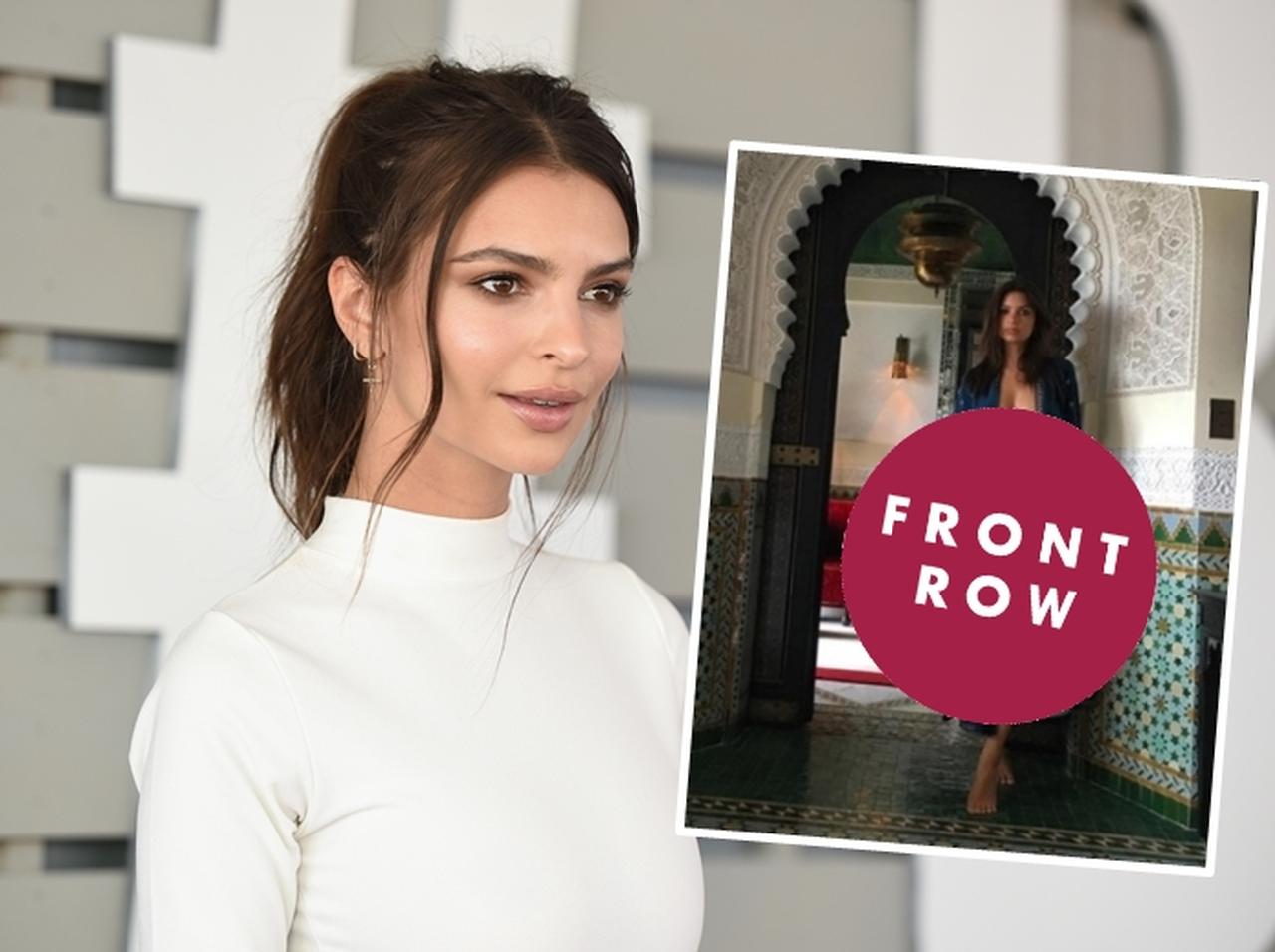 エミリー・ラタコウスキーが「脚が長く見える」と話題の美脚ポーズに挑戦