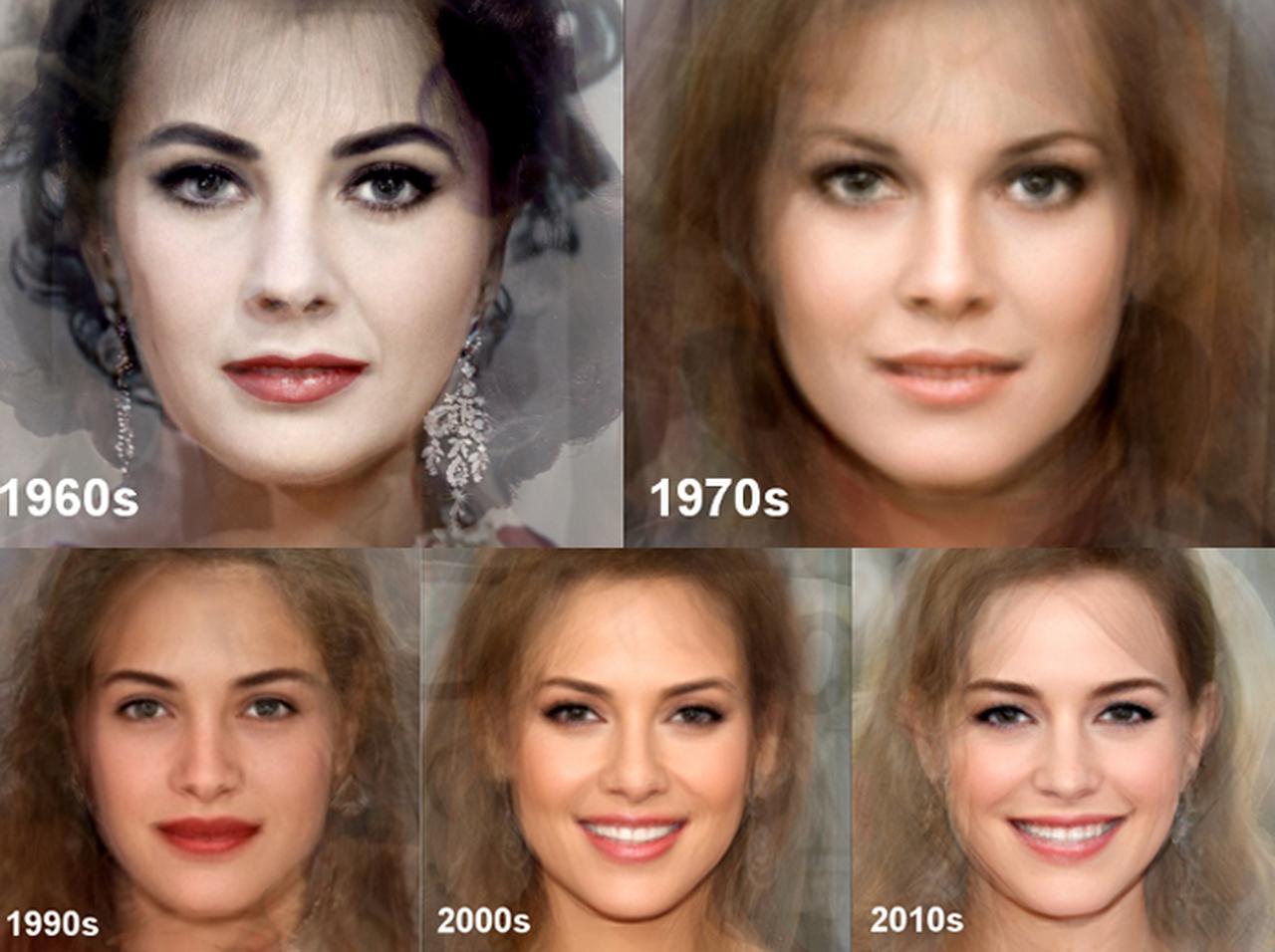 年代別「ハリウッド女優の平均顔」から浮かび上がる映画界の闇って?