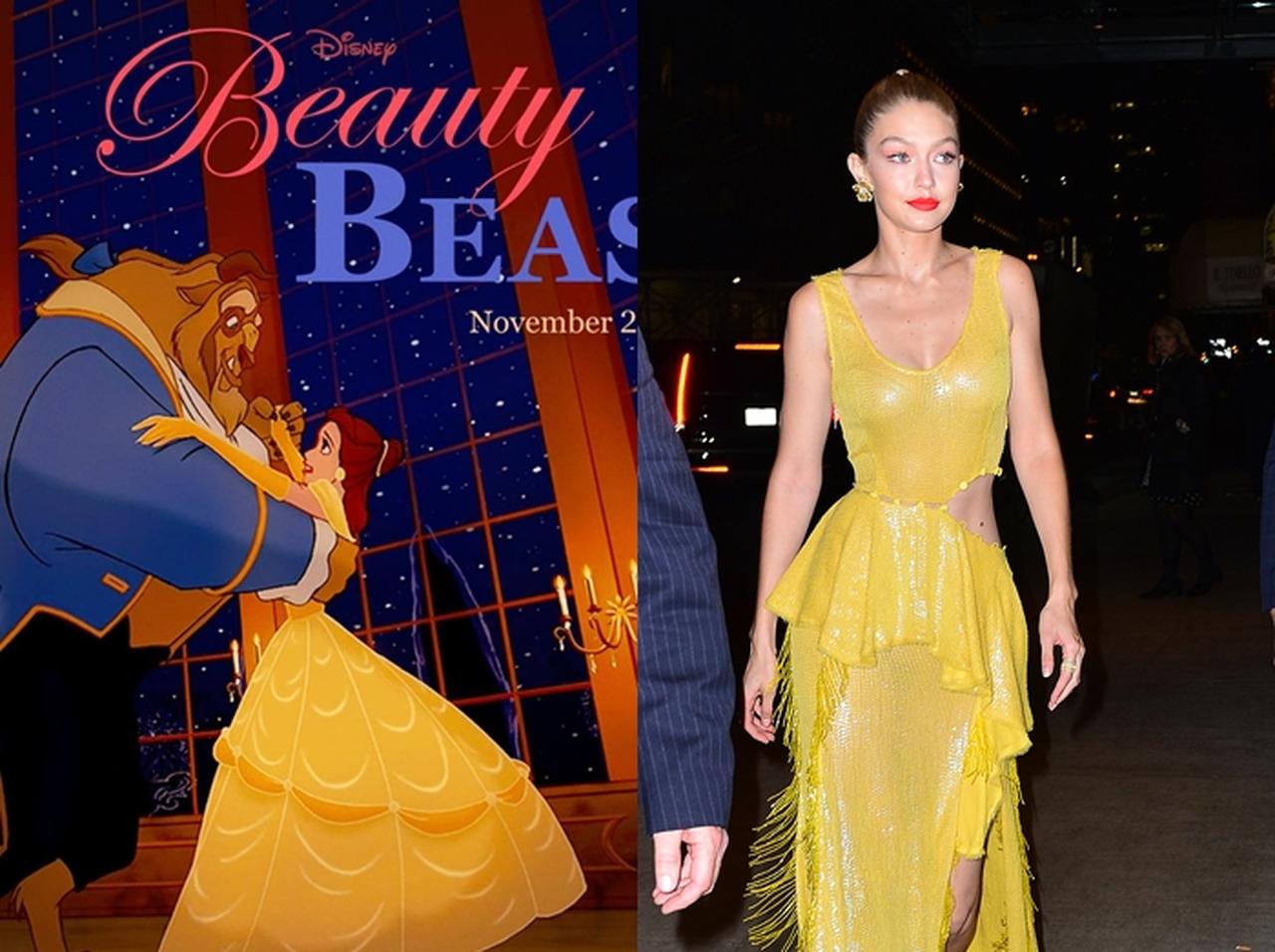 人気モデルのジジ・ハディッド、シンデレラの次は『美女と野獣』のベルに