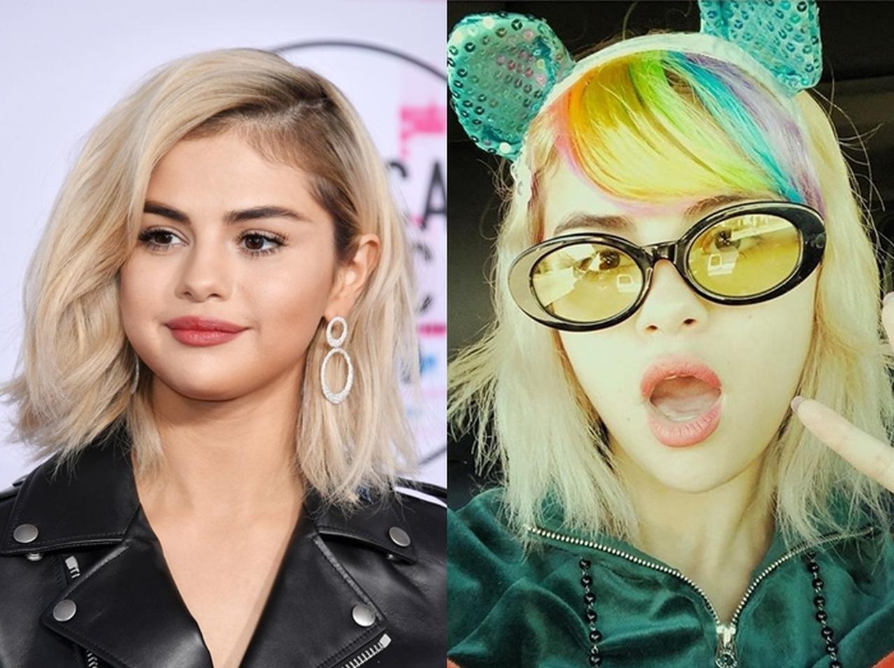 金髪イメチェンが話題のセレーナ・ゴメス、今度は「レインボー前髪」に挑戦