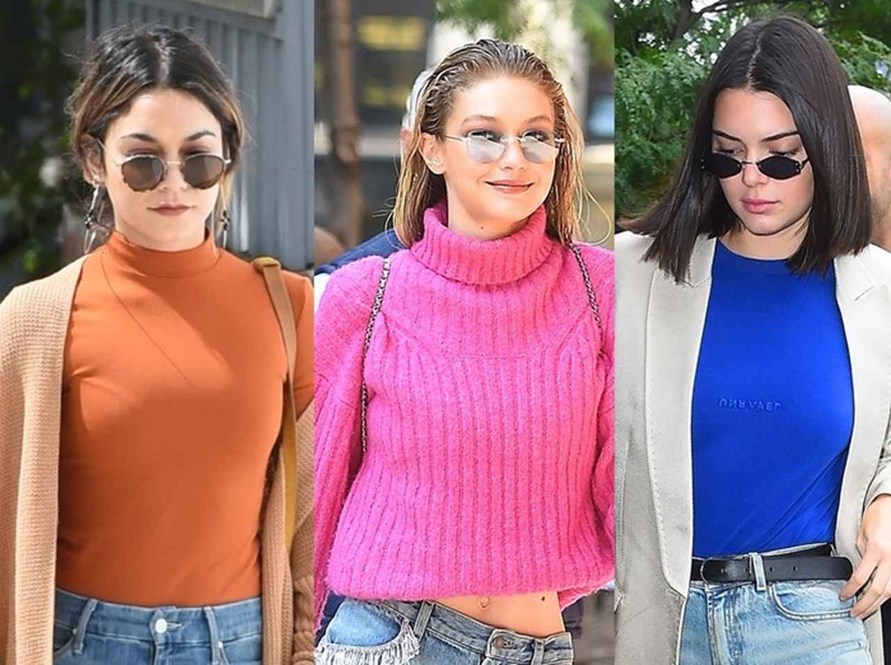 海外セレブに学ぶ、冬のカラーニットの着こなし術