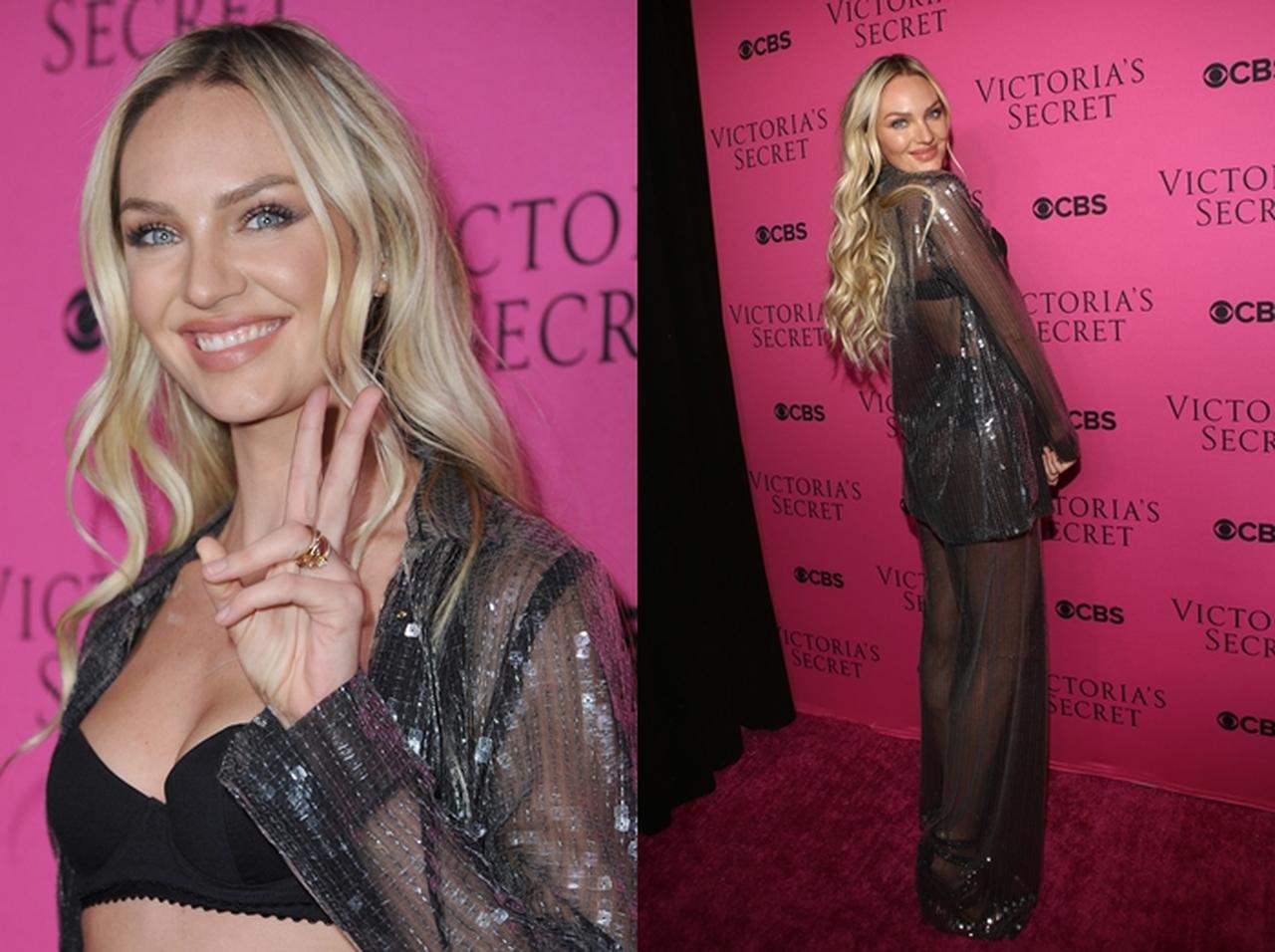 キャンディス・スワネポール、全身スケスケのスーツを完ぺきに着こなす