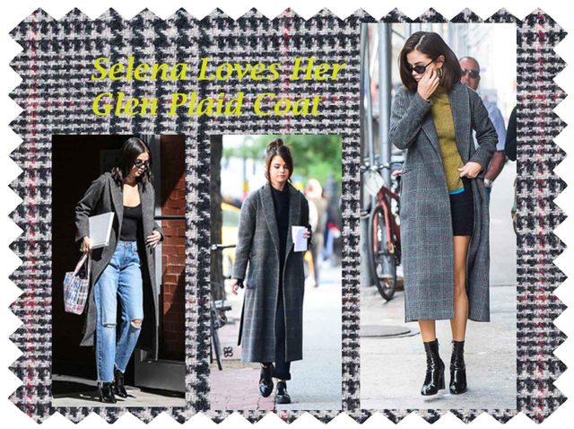 セレーナ・ゴメス、今年の本命柄「グレンチェック」のコートを3日間着まわし