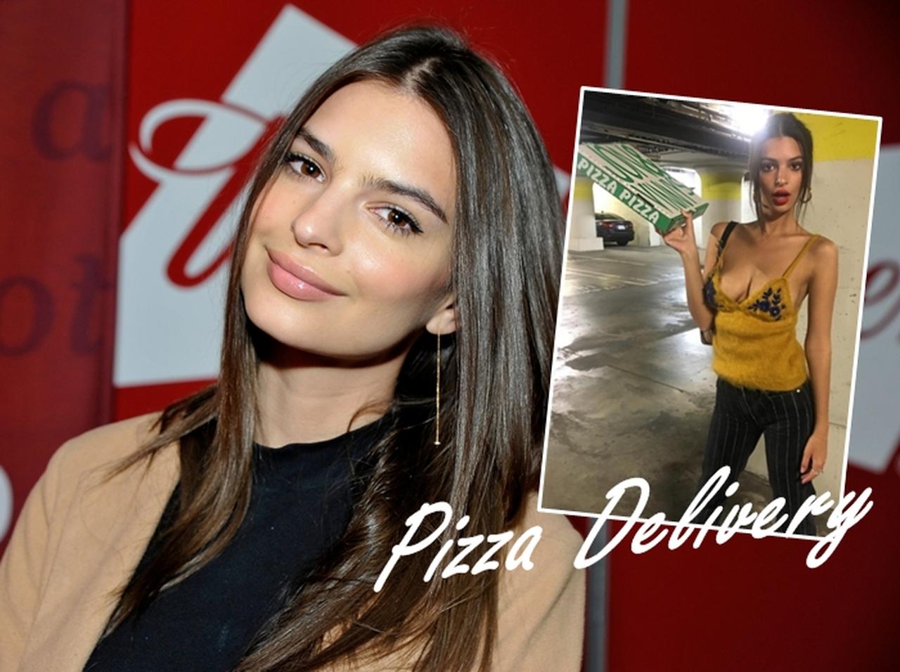 ピザの宅配をするエミリー・ラタコウスキーの色っぽさがハンパない