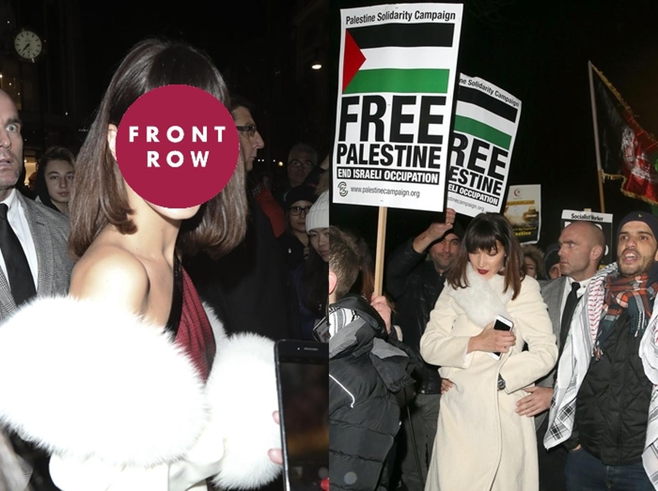 デモ行進でひと際目立つ美女ベラ・ハディッド