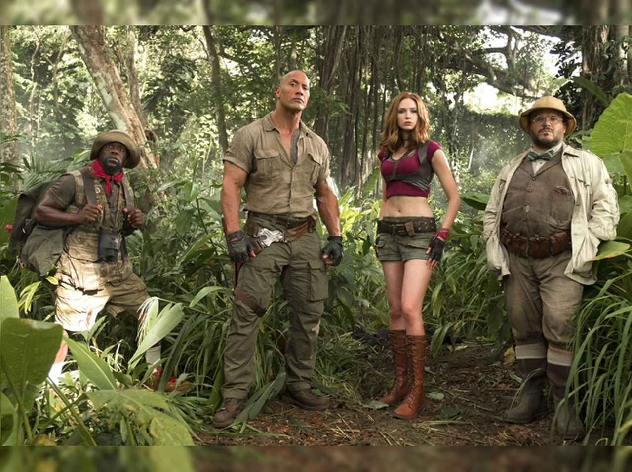 ロック様主演『ジュマンジ』公開日が決定!美女が「デブオヤジ」に変身する最新映像も