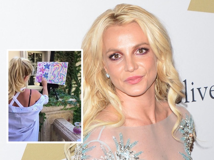 ブリトニー・スピアーズが描いた花の絵をオークションに出品し100万円で落札