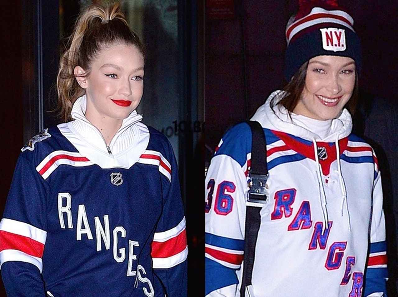 ジジ＆ベラ・ハディッド、スポーツ観戦スタイルがオシャレ！