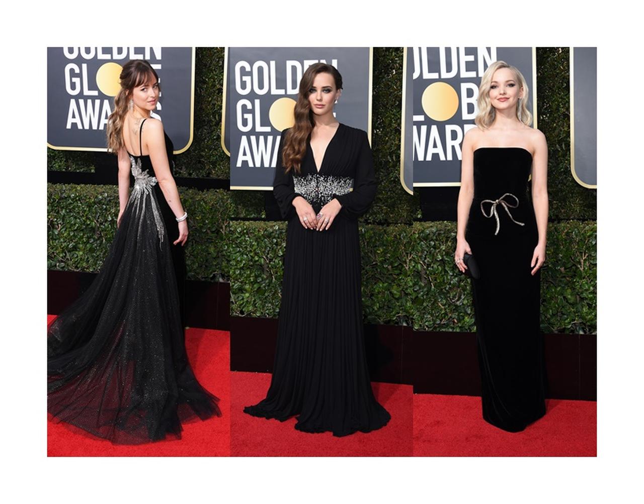 第75回ゴールデン・グローブのファッション速報！レッドカーペットは黒一色