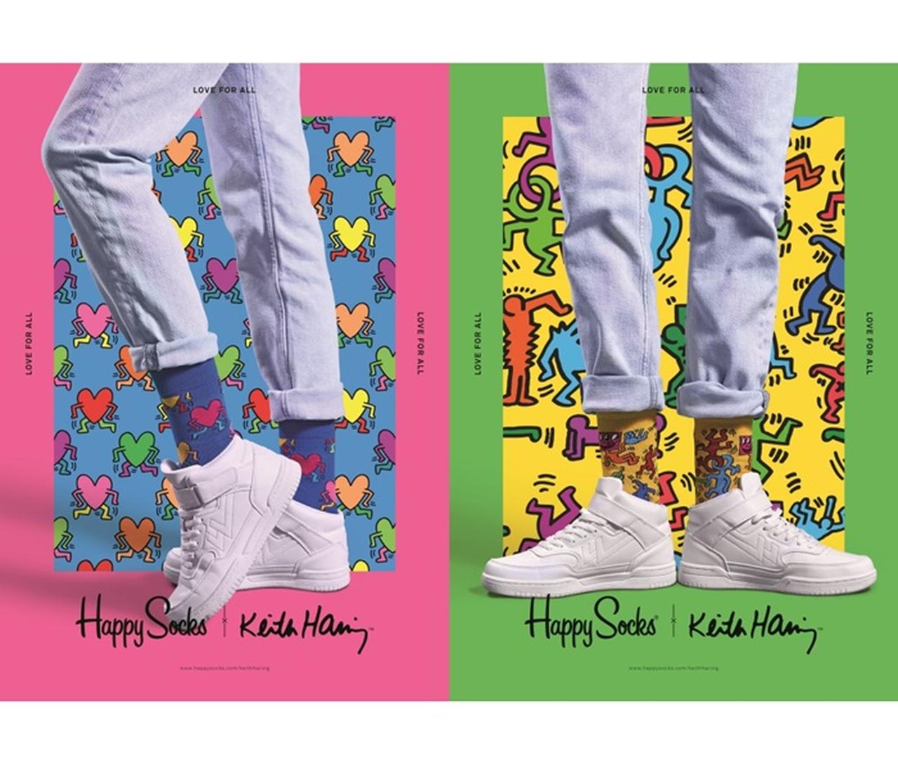 ハッピーソックスとキース・へリングのコラボアイテムが1月30日発売