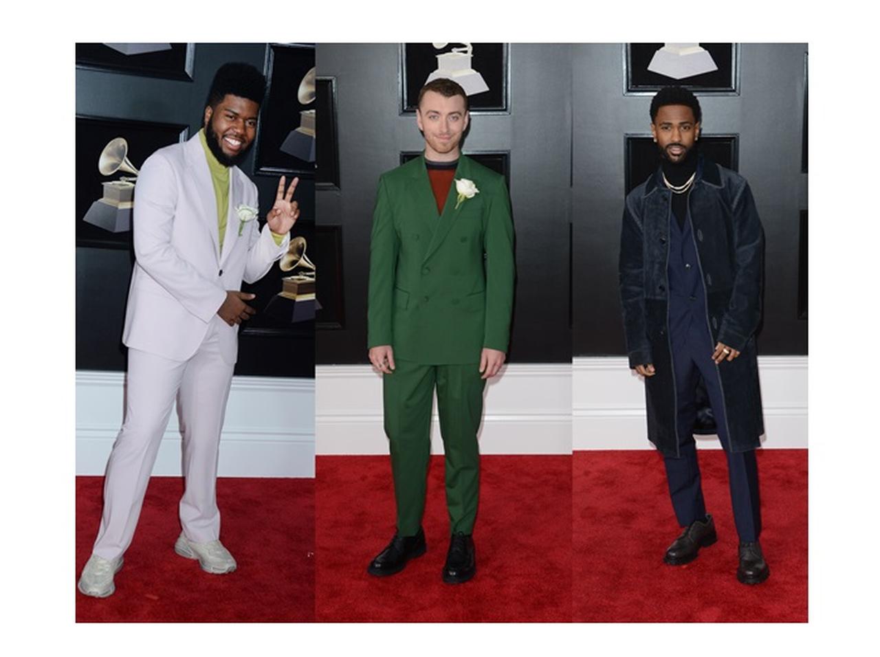 華やかなスーツ姿!第60回グラミー賞、メンズのレッドカーペット速報